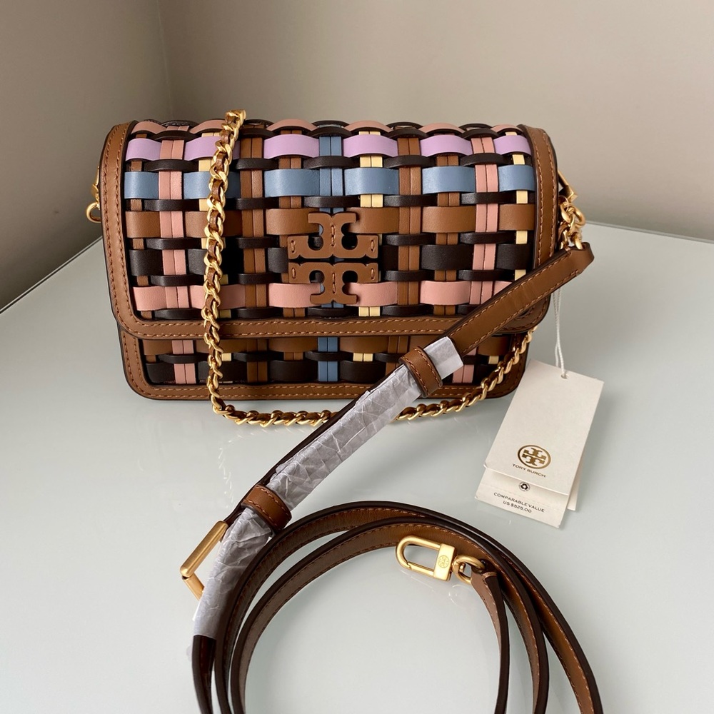 💕 Tory Burch Britten Woven Convertible Crossbody 💕 - Picture 9 of 13